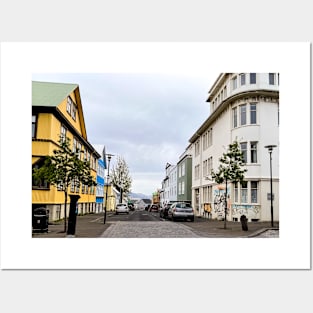 Iceland Reykjavik Street Scene Posters and Art